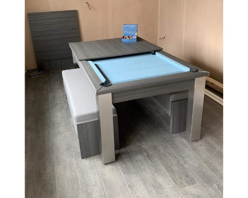 FMF Elixir Pool Dining Table | Metallic Graphite Grey