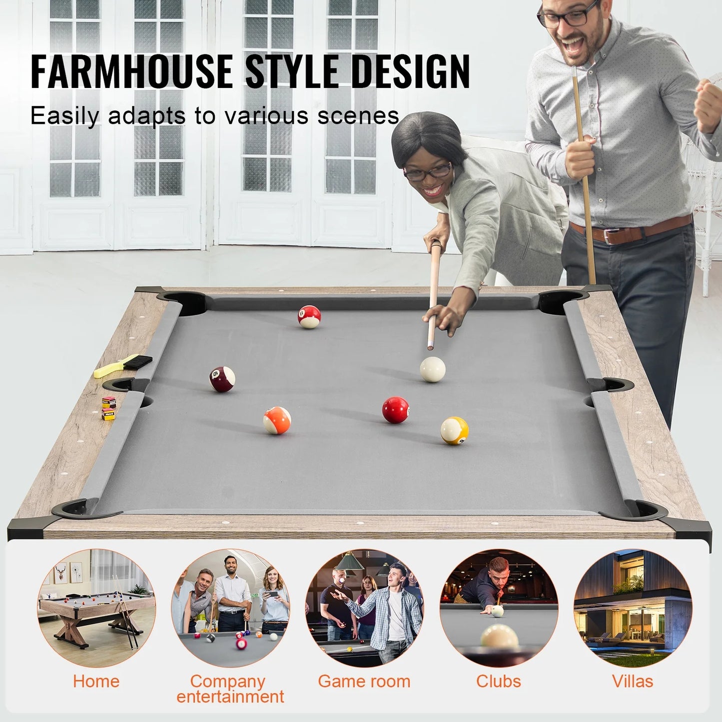 KFFKFF 7 ft. Multi Game Pool Table