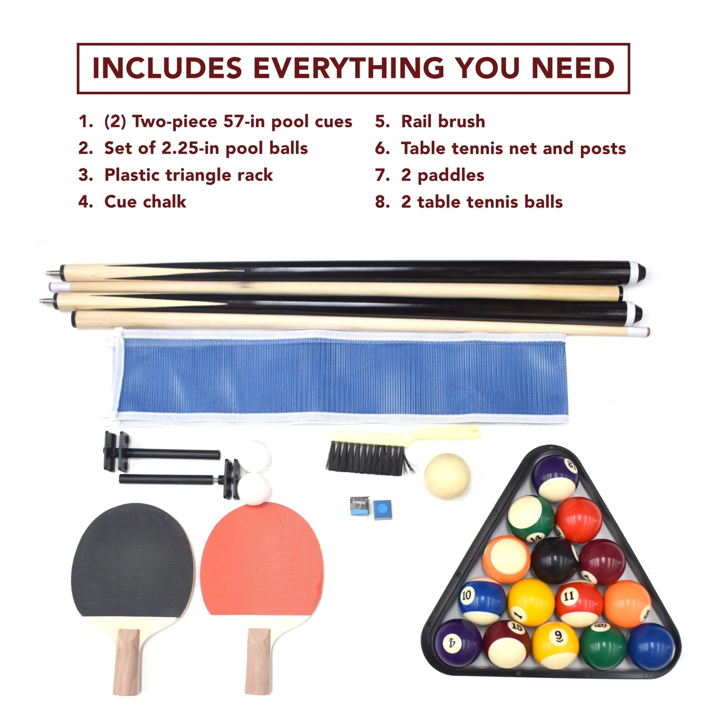 Hathaway 7 ft. Newport Multi Game Pool Table