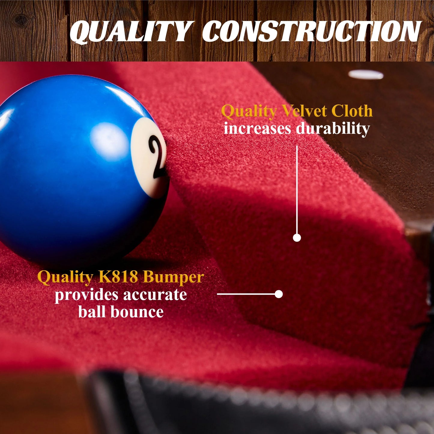 7.5 ft. Pool Table, Billiard Cue Rack, Dartboard Set by Barrington Billiards Company
