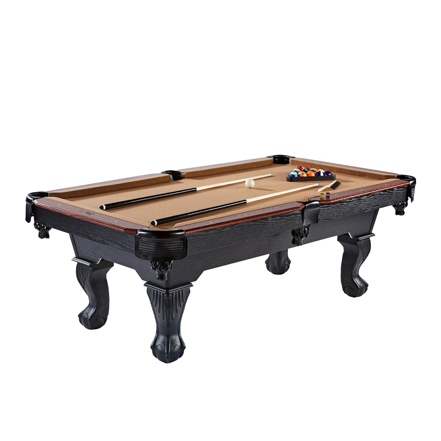 7.5 ft. Drop Pocket Table with Pool Ball and Cue Stick Set by Barrington Billiards