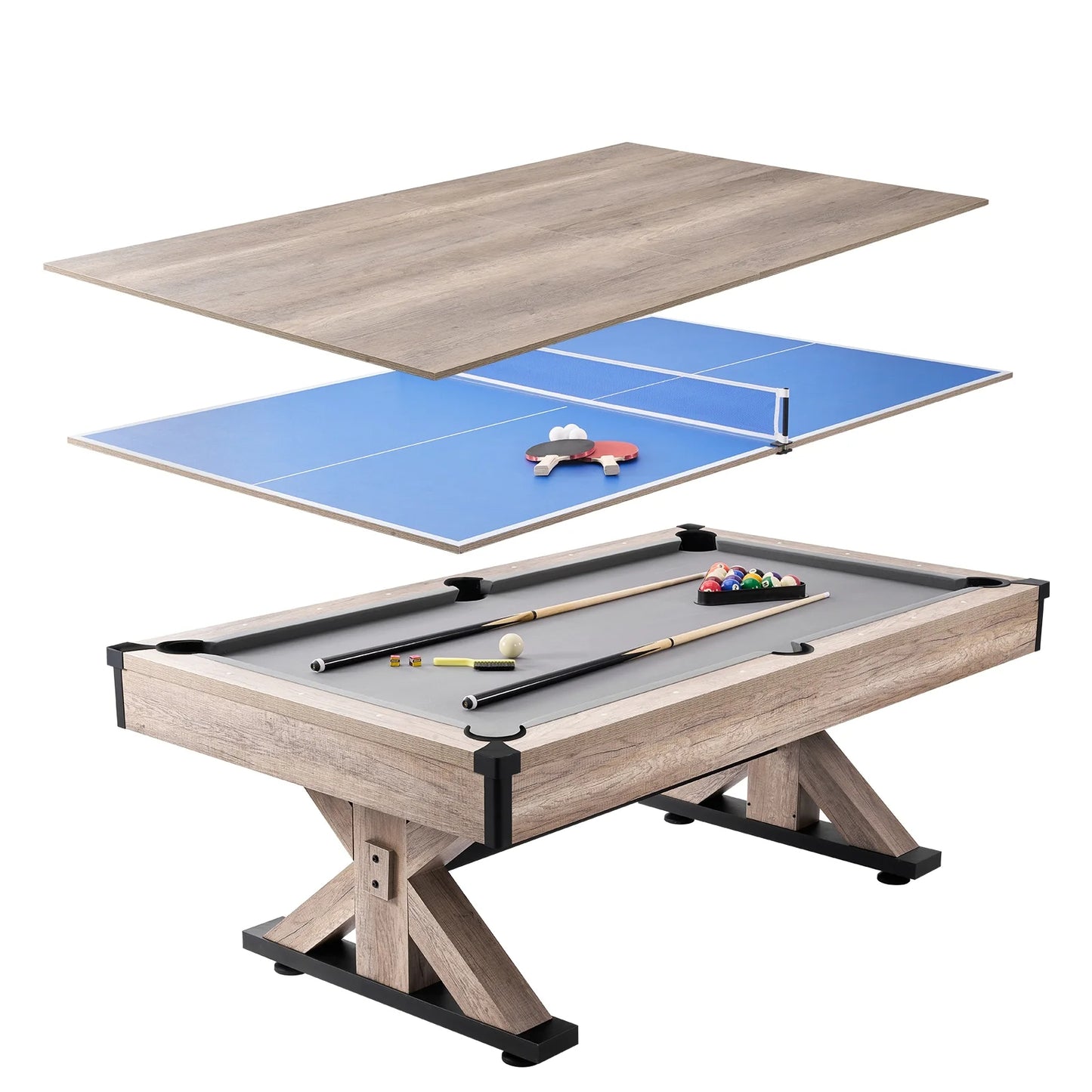 KFFKFF 7 ft. Multi Game Pool Table