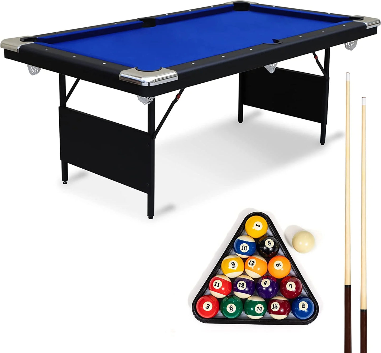 EastPoint Sports 6 ft. Easy Setup Folding Billiard Table