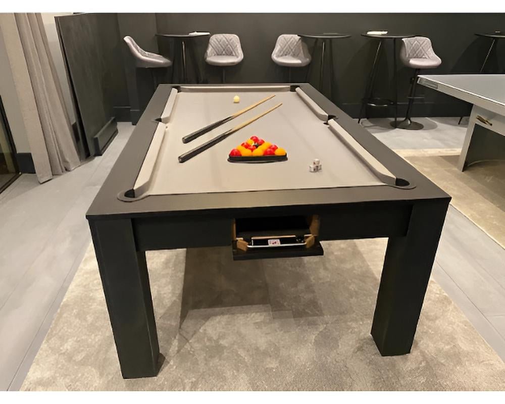SUPERPOOL Rosetta Pool Dining Table | Matt Black