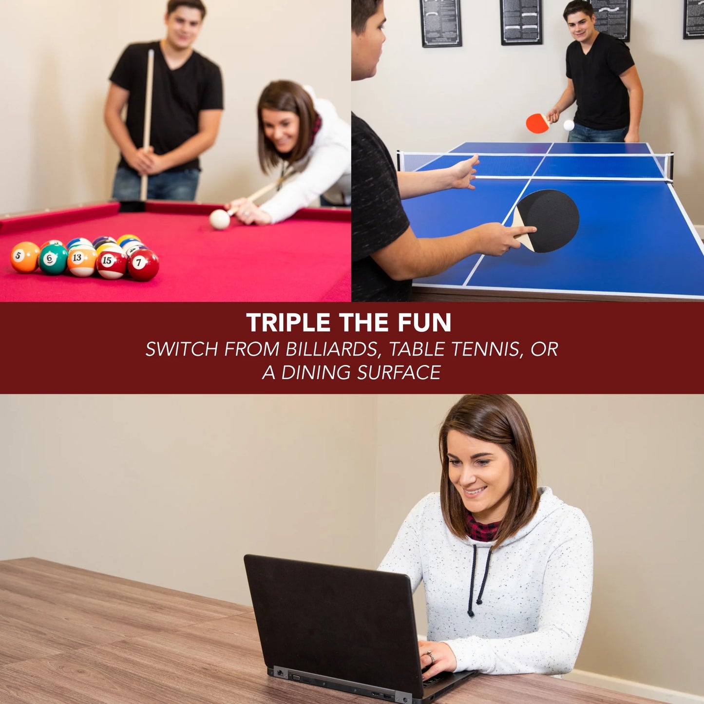 Hathaway 7 ft. Newport Multi Game Pool Table