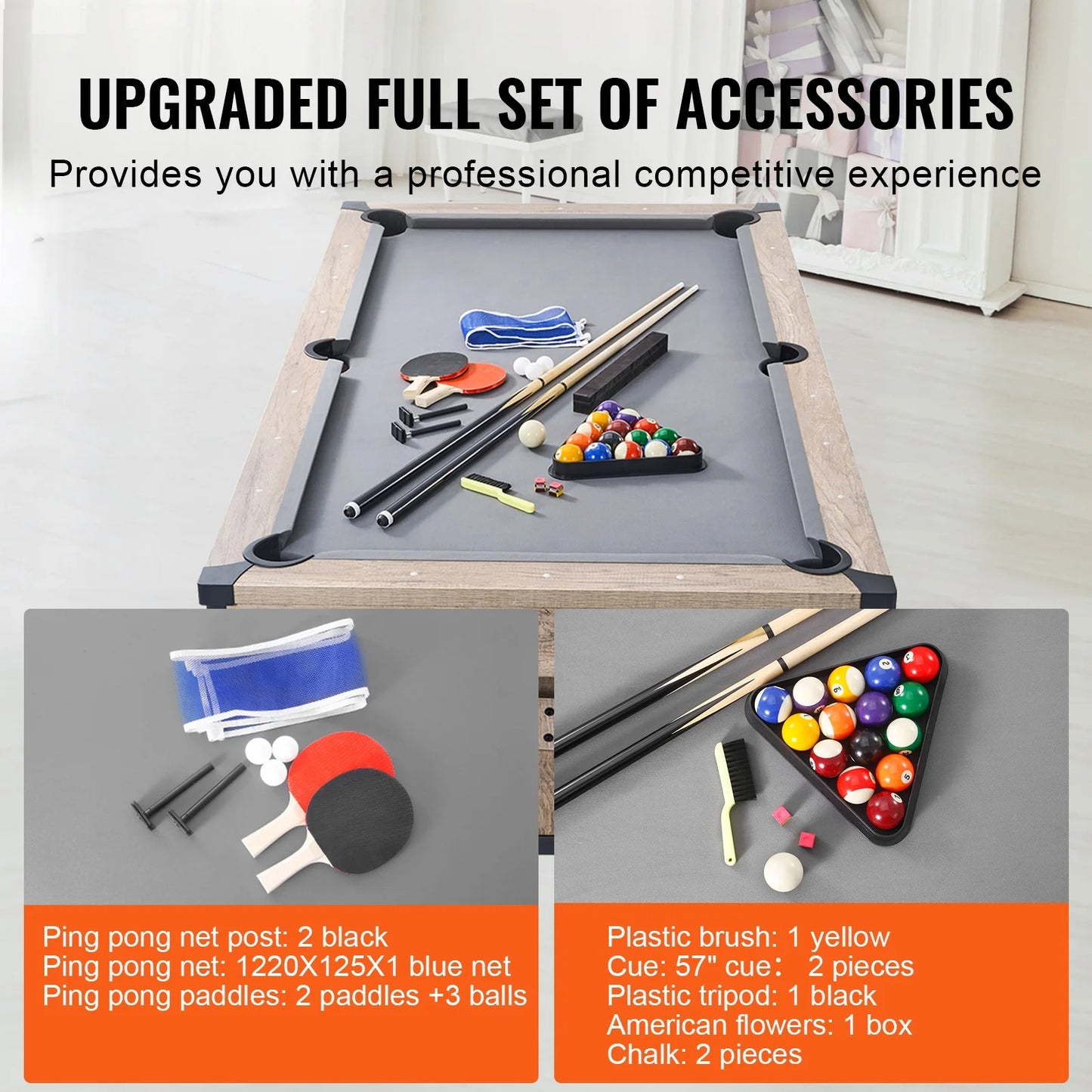 KFFKFF 7 ft. Multi Game Pool Table