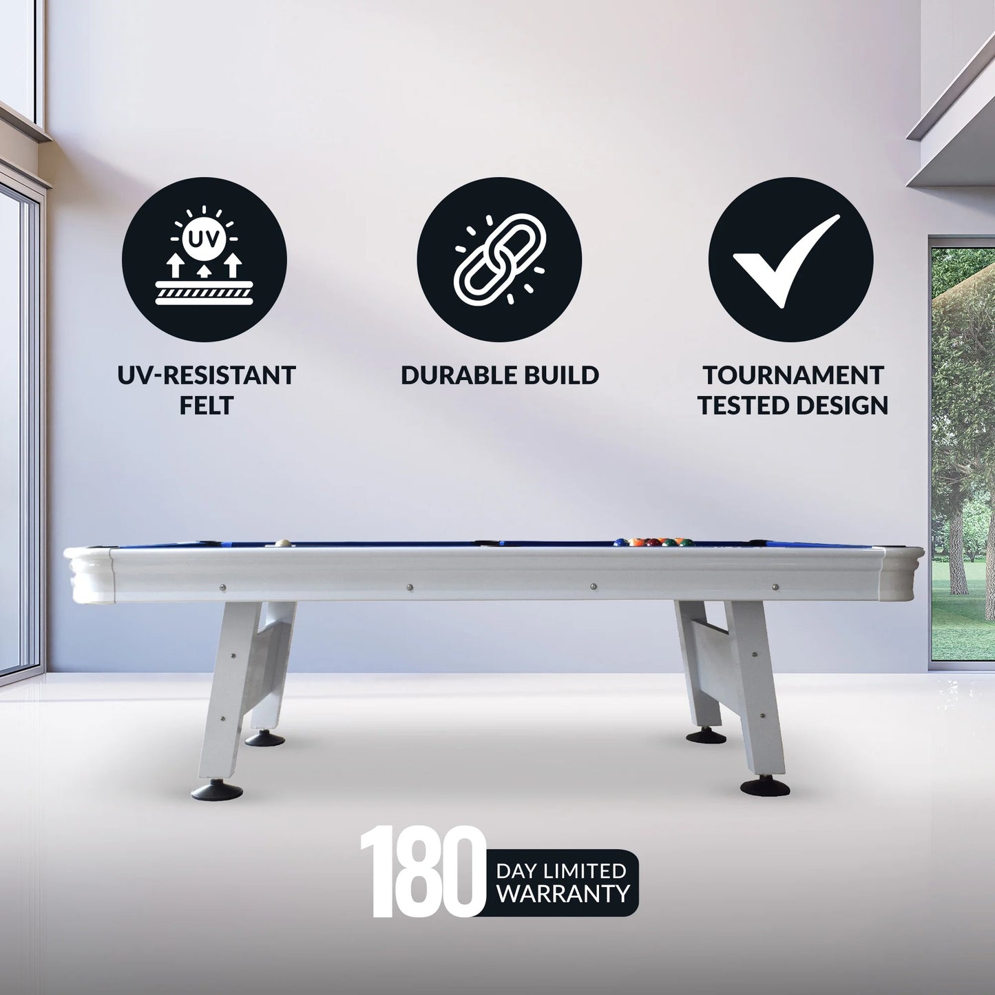 Hathaway Alpine 8 ft. Outdoor Pool Table