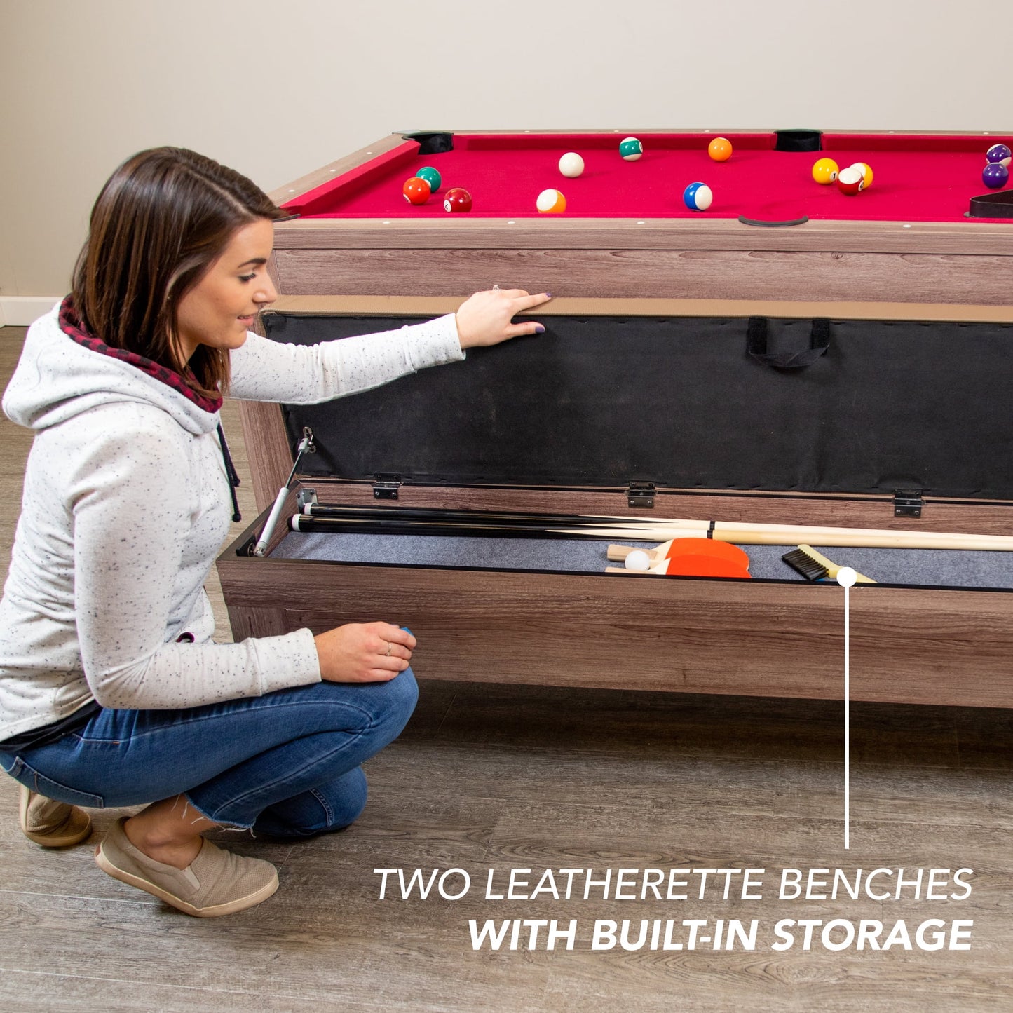 Hathaway 7 ft. Newport Multi Game Pool Table