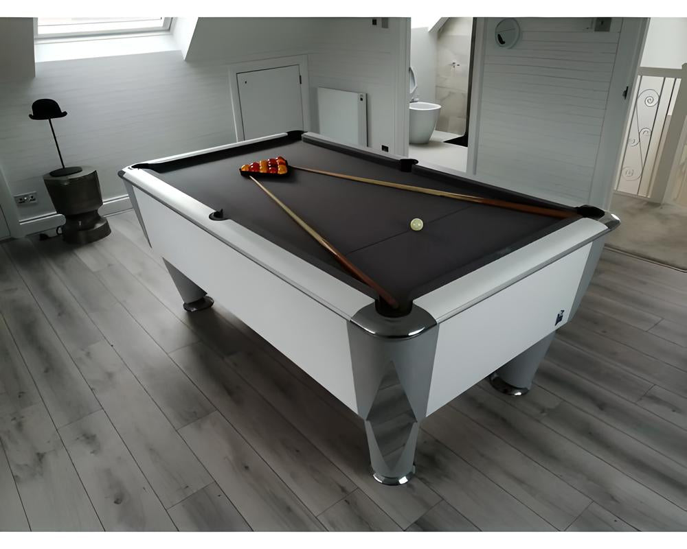 SAM Atlantic Champion English Pool Table | White Matt