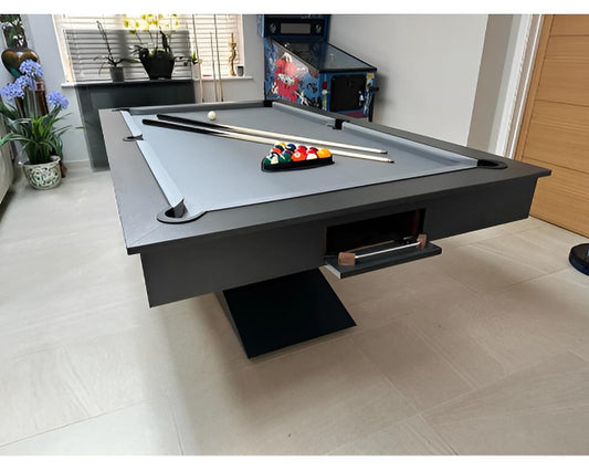 SUPERPOOL Lightning Pool Dining Table | Matt Black 7ft