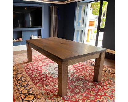 FMF Elixir Pool Dining Table | Rustic Black Oak