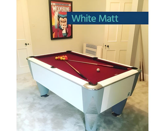 SAM Atlantic Champion English Pool Table | White Matt