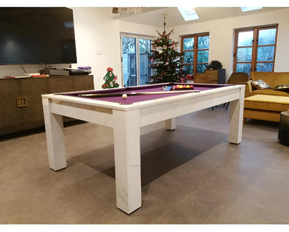SUPERPOOL Rosetta Pool Dining Table | White Carrara Marble