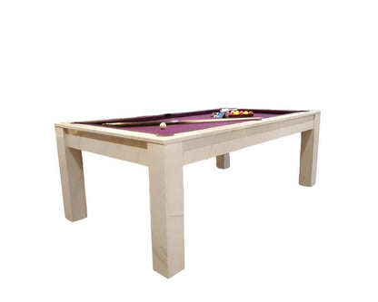 SUPERPOOL Rosetta Pool Dining Table | White Carrara Marble