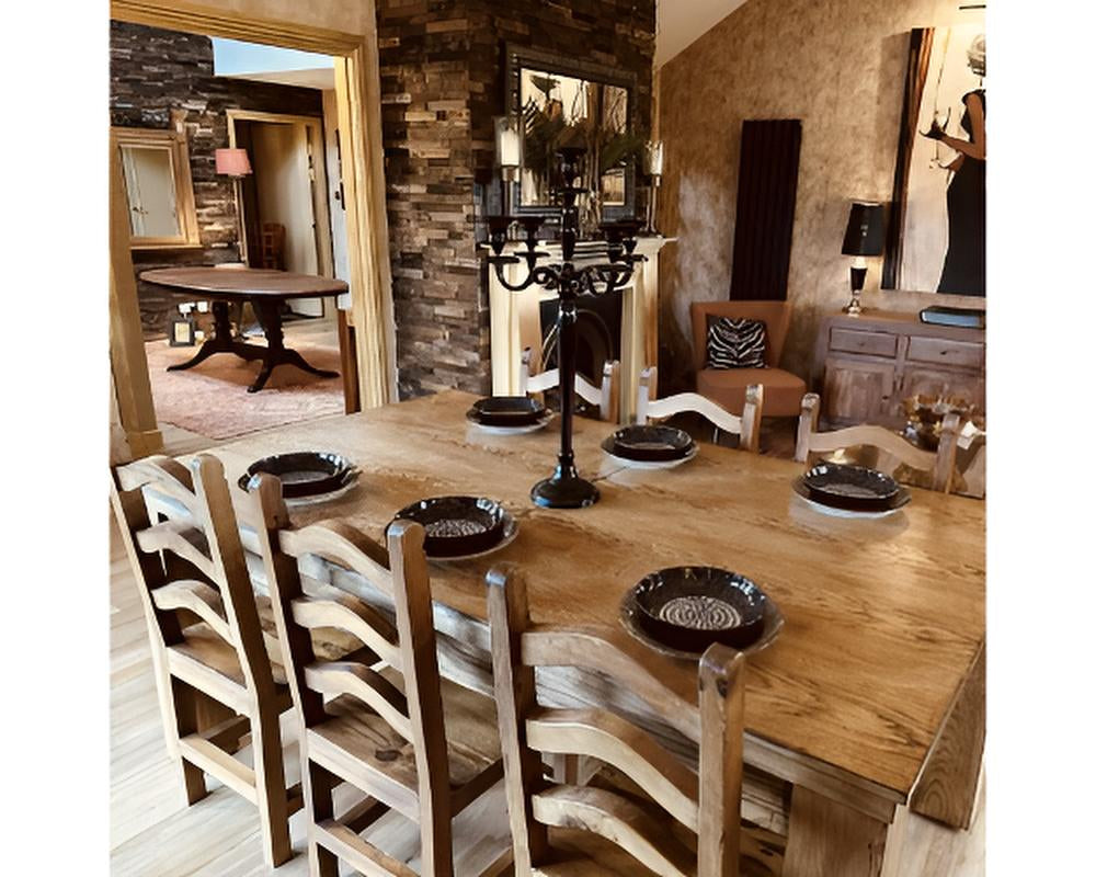 FMF Elixir Pool Dining Table | Rustic Oak