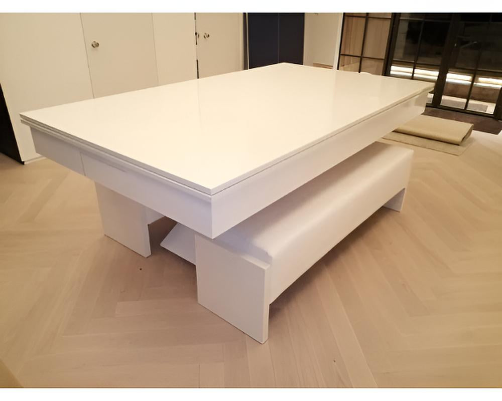 SUPERPOOL Lightning Pool Dining Table | Gloss White 7ft