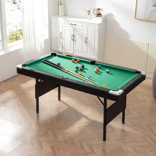 Huloretions Billiard Table ,5.5 ft. Folding Portable Table