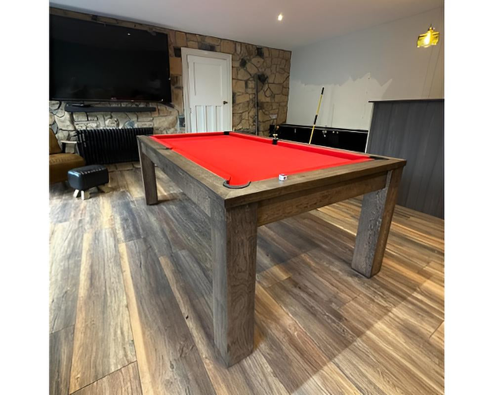 FMF Elixir Pool Dining Table | Rustic Black Oak