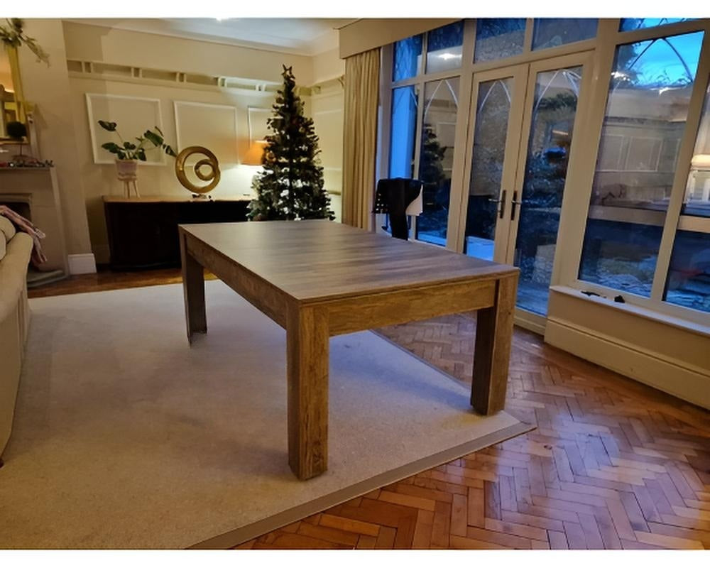 SUPERPOOL Rosetta Pool Dining Table | Santa Fe Walnut