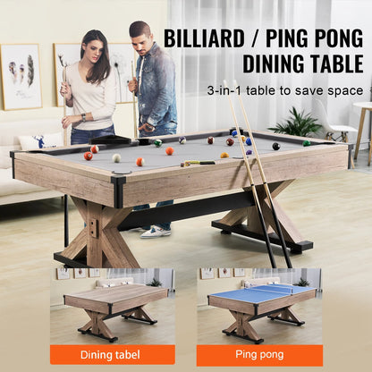 KFFKFF 7 ft. Multi Game Pool Table