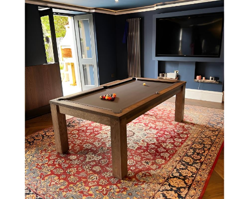 FMF Elixir Pool Dining Table | Rustic Black Oak